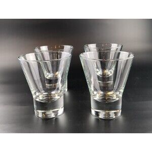 VTG Cocktail‎ Glasses Set 4 Stemless 8oz Martini Cosmopolitan Mad Men Barware